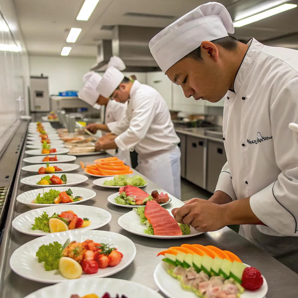 XERANTHOLIS Chefs preparing raw food